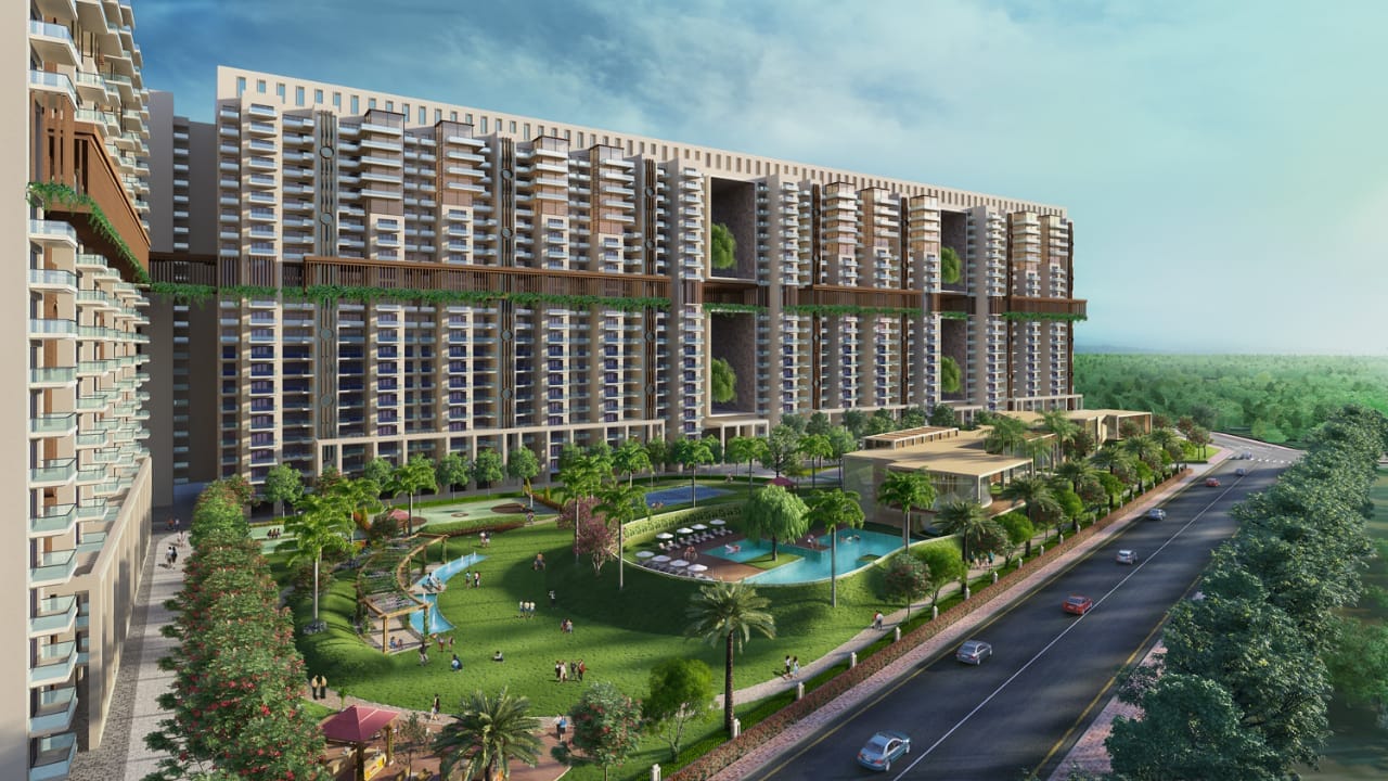 High-end residential project with landscaped greens